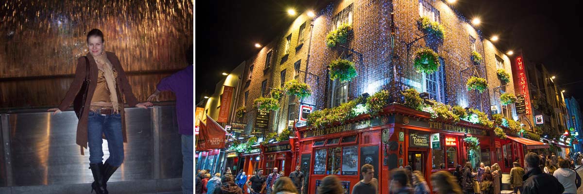 Rita in Irland und ein Irish Pub am Abend